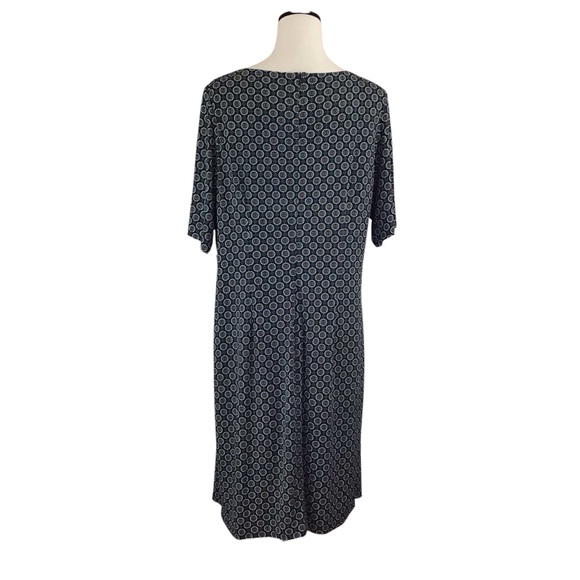 Jessica Howard Green Geometric Sheath Dress 16W Short Sleeve - Picture 6 of 12